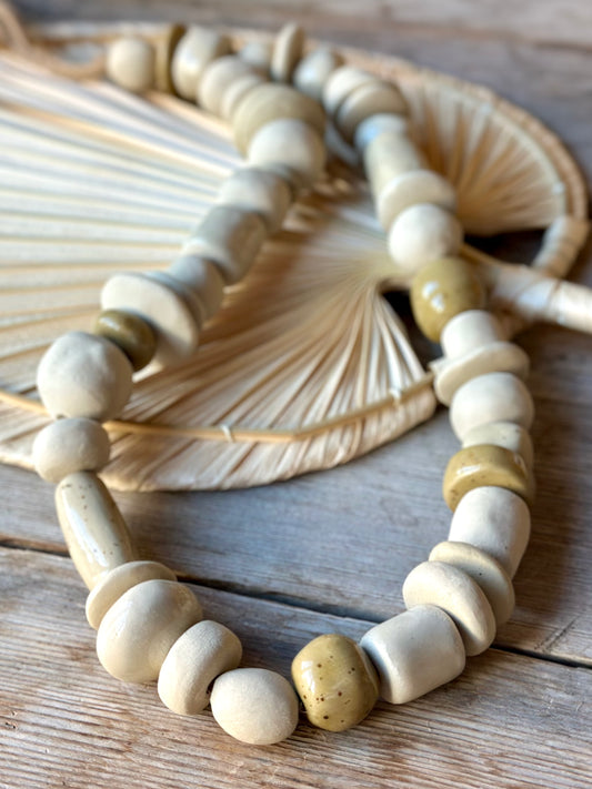 Studio Meraki decorative ceramic bead garland boho wabi-sabi style
