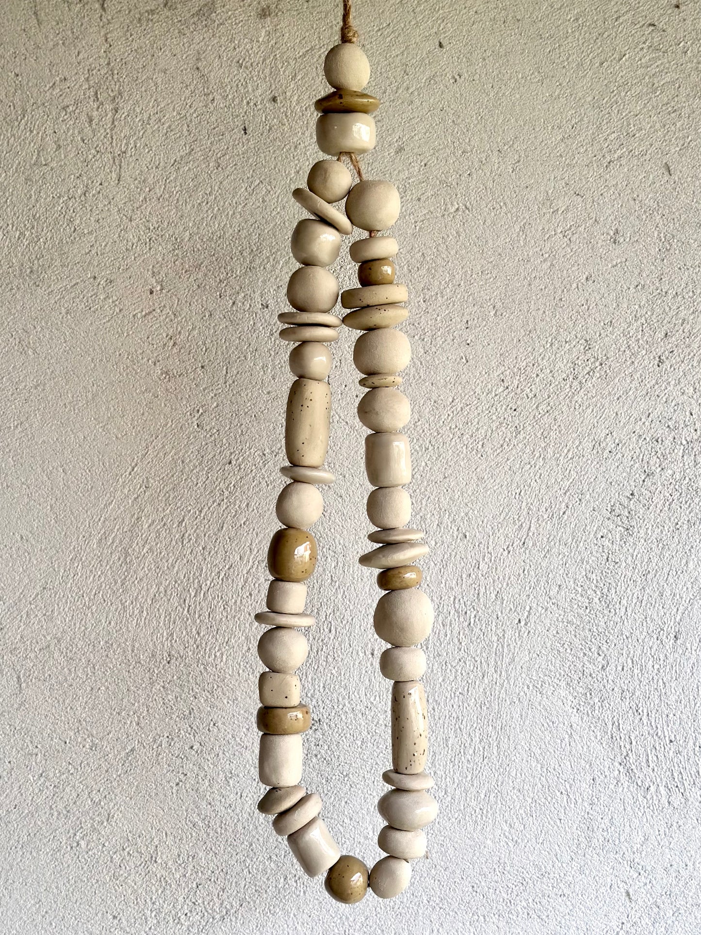 Studio Meraki scandinavian decorative ceramic bead garland boho wabi-sabi style
