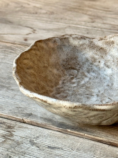 Ceramic bowl close up.
