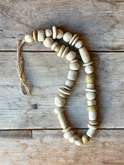 Studio Meraki scandinavian decorative ceramic bead garland boho wabi-sabi style