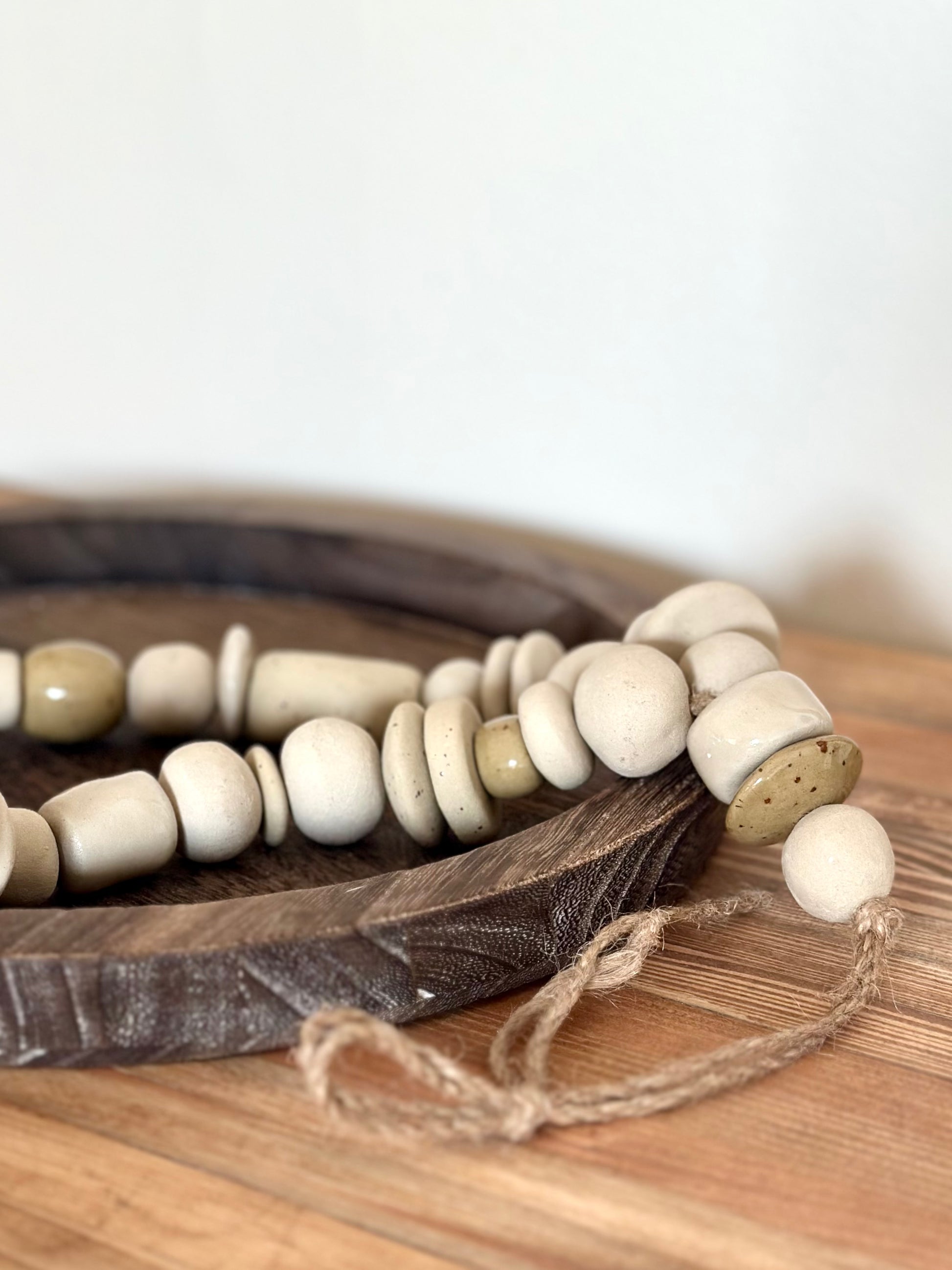 Studio Meraki scandinavian decorative ceramic bead garland boho wabi-sabi style