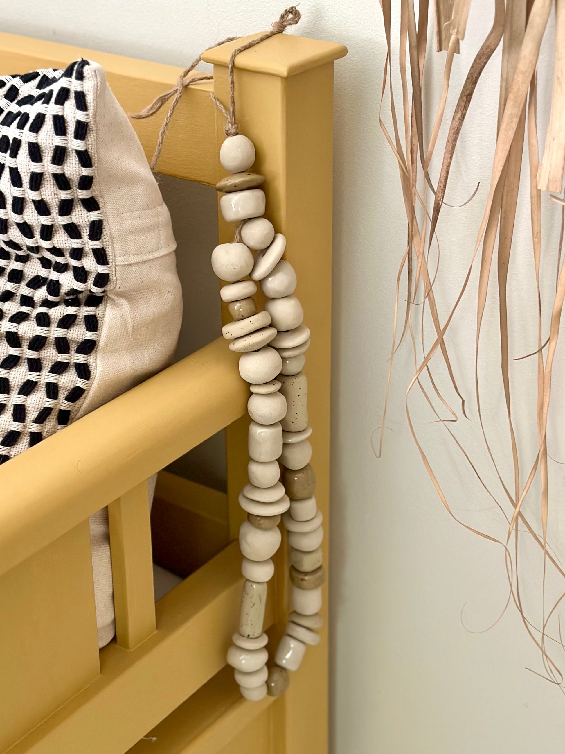 Studio Meraki scandinavian decorative ceramic bead garland boho wabi-sabi style