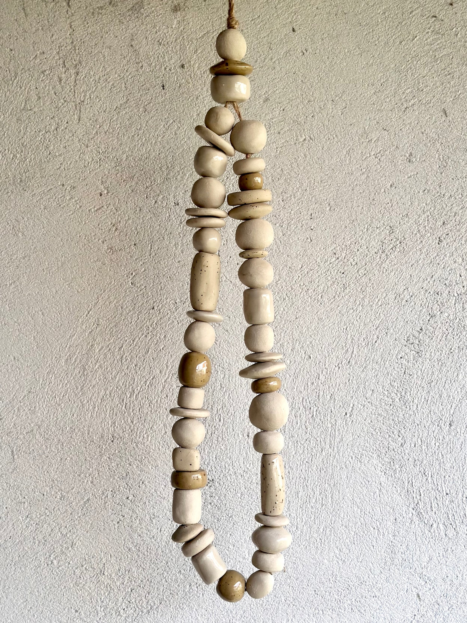 Studio Meraki scandinavian decorative ceramic bead garland boho wabi-sabi style
